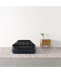 Materasso singolo autogonfiante intex "airbed dura-beam pillow rest raised" colore blu scuro, 99x191x42 cm